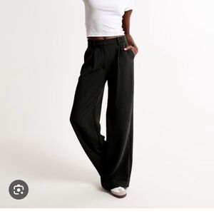 Abercrombie and Fitch black wide leg pants - Harper crepe